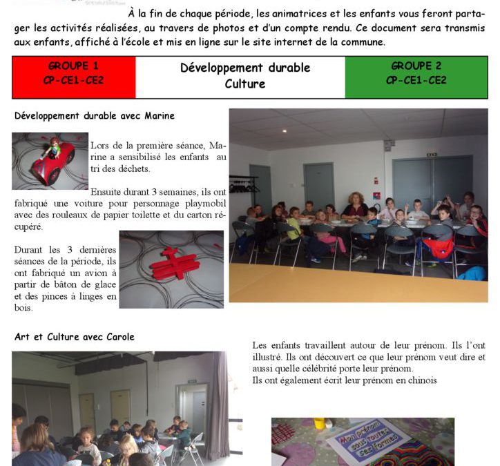 TAP PRIM Période n° 1 du 5 septembre au 17 octobre 2017