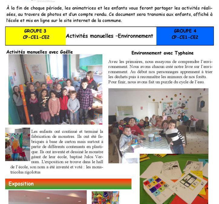 TAP PRIM Période n° 3 du 9 janvier au 20 février 2018