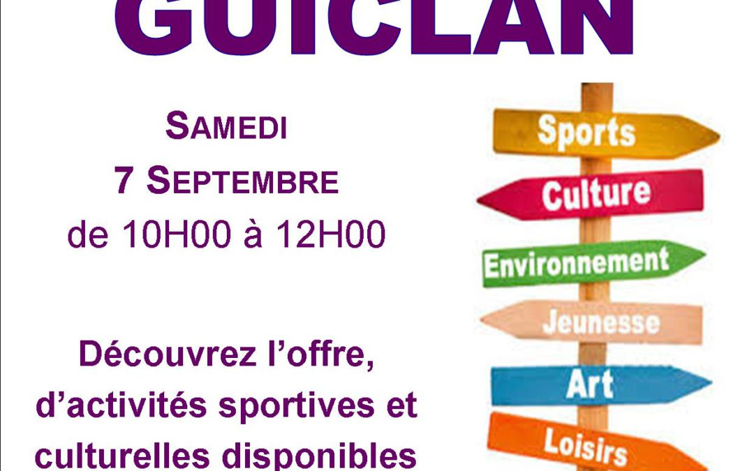 Forum des associations samedi 7 septembre 2019