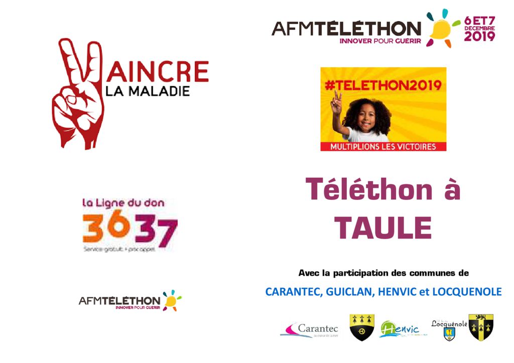 thumbnail of Programme Téléthon à TAULE