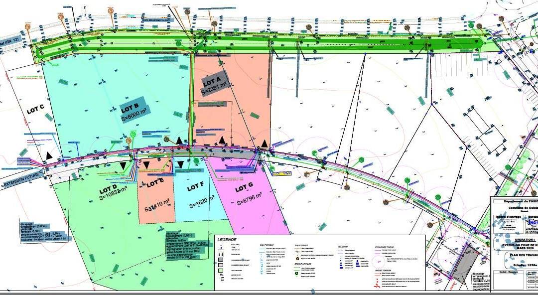 Plan de l'extension de la zone de Kermat