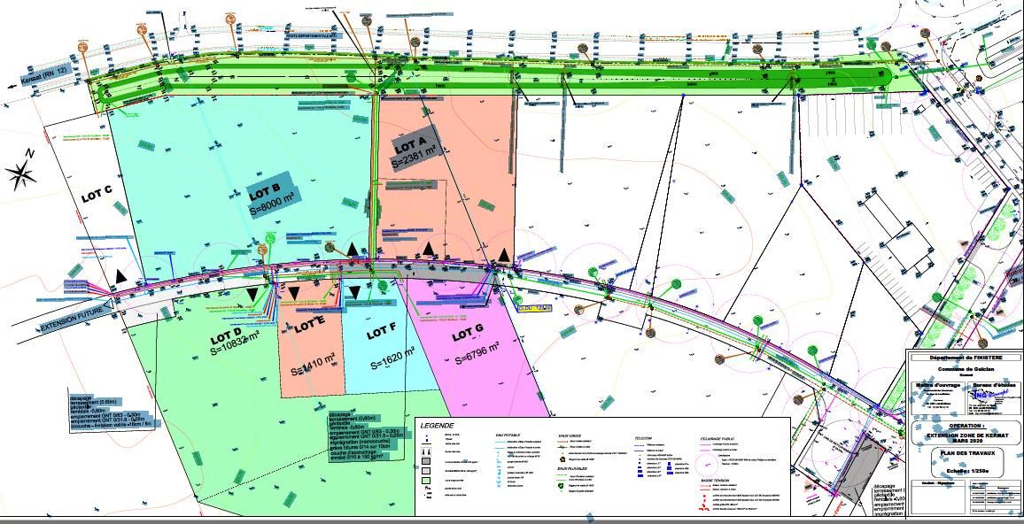 Plan de l'extension de la zone de Kermat