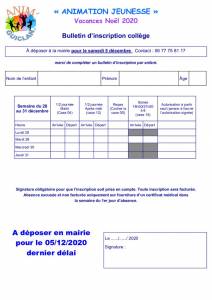thumbnail of 20201116 BULLETIN INSCRIPTIONS VACANCES NOEL COLL