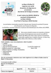 commande de panier pour la Mam à bulles