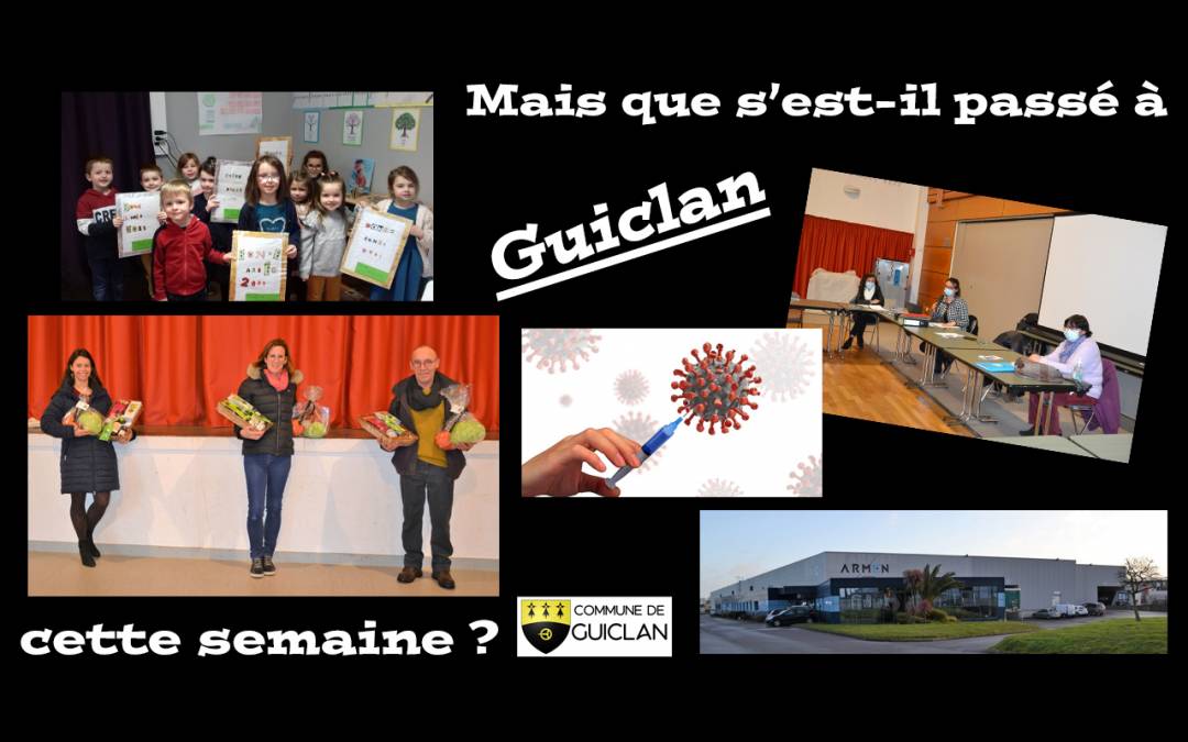 Actus de la semaine du 25 au 31 janvier 2021
