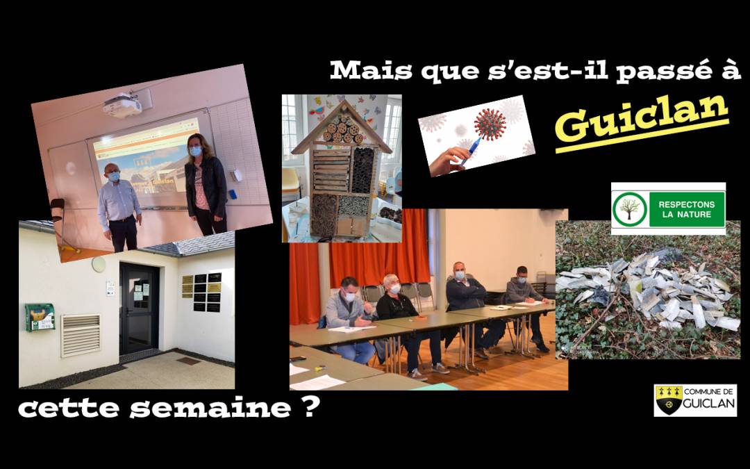 Actus de la semaine du 19 au 25 avril 2021