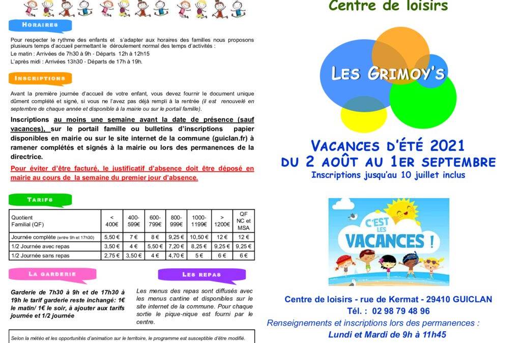 2021 PROG CLSH VACANCES AOUT