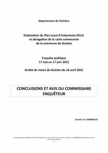 thumbnail of Conclusions PLU et abrogation carte communale Guiclan -signé