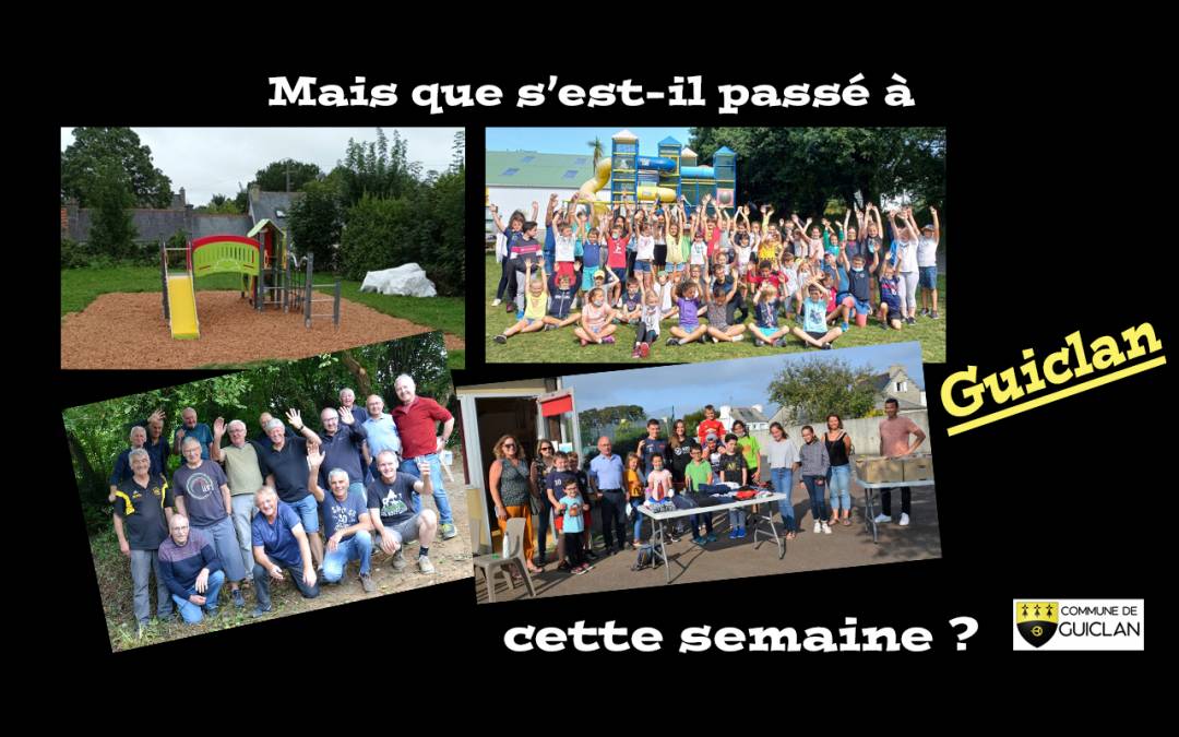 Actus de la semaine du 23 au 29 août 2021