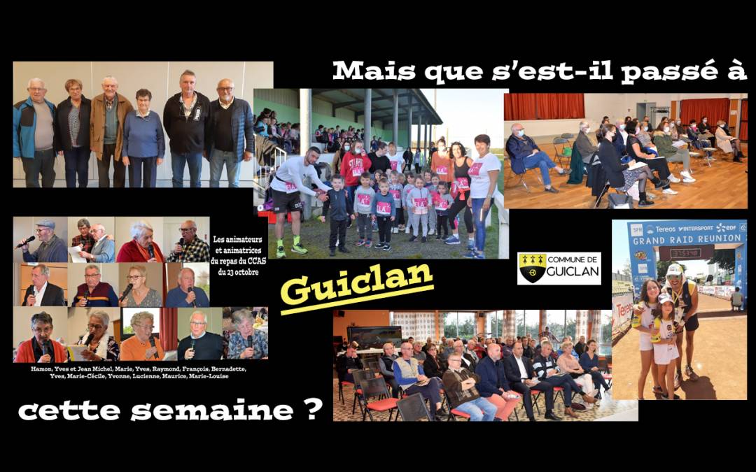 Actus de la semaine du 18 au 24 octobre 2021