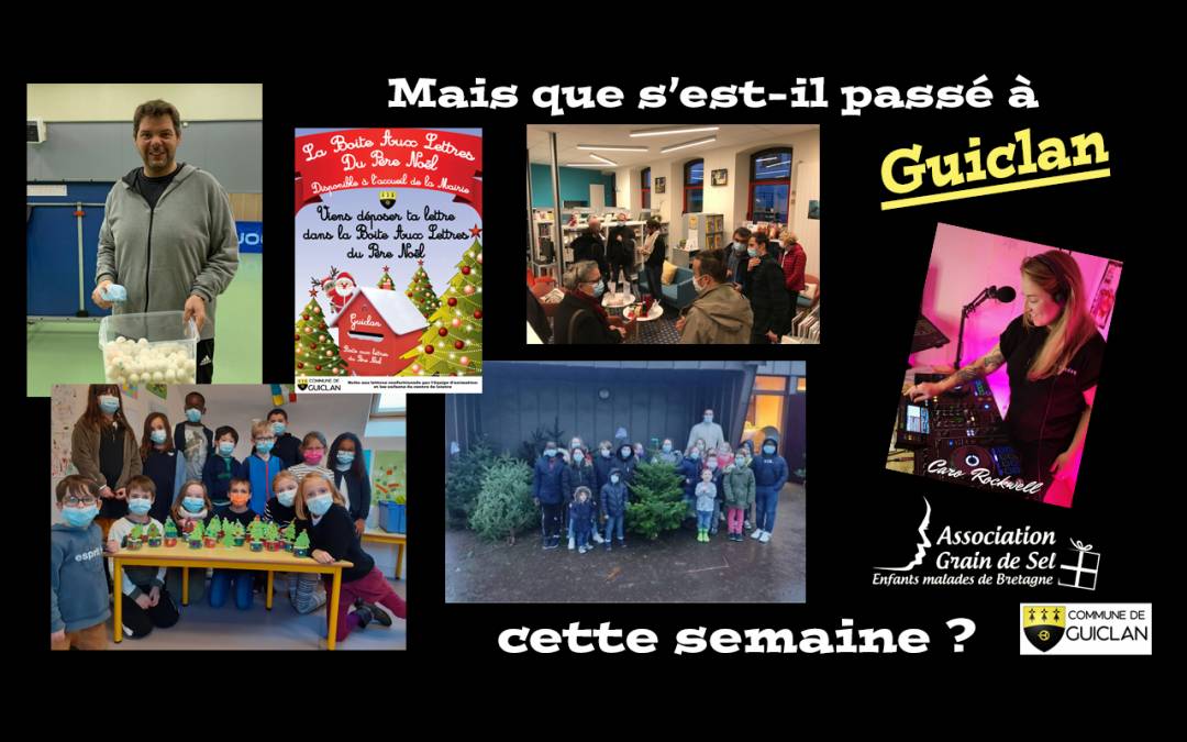 Actus de la semaine du 6 au 12 décembre 2021