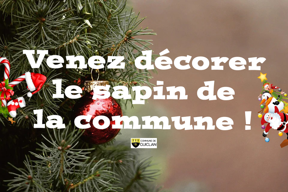 Venez décorer le sapin de la commune !