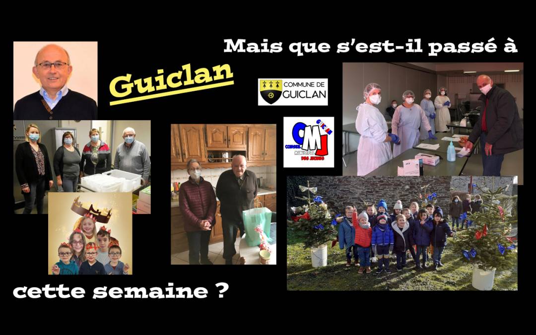 Actus de la semaine du 27 décembre 2021 au 9 janvier 2022