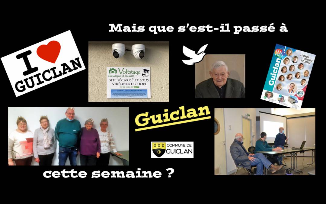 Actus de la semaine du 10 au 16 janvier 2022