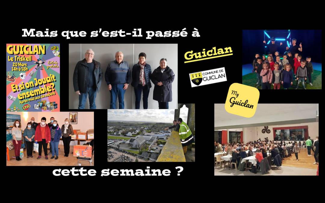 Actus de la semaine du 7 au 13 mars 2022