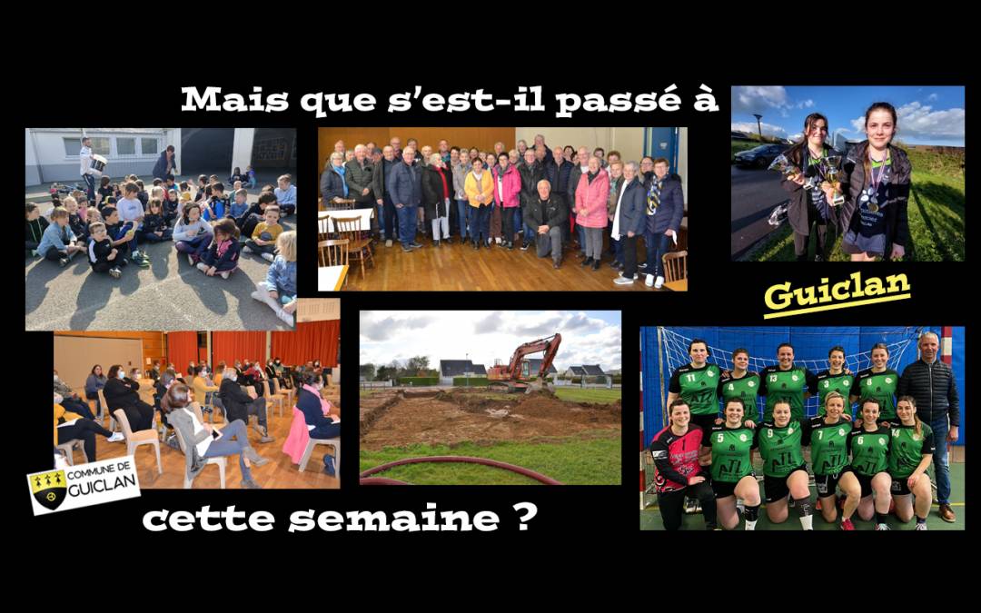 Actus de la semaine du 28 mars au 3 avril 2022