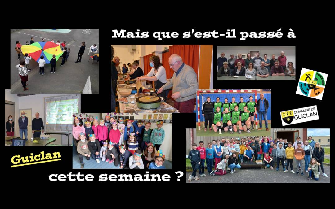 Actus de la semaine du 11 au 17 avril 2022