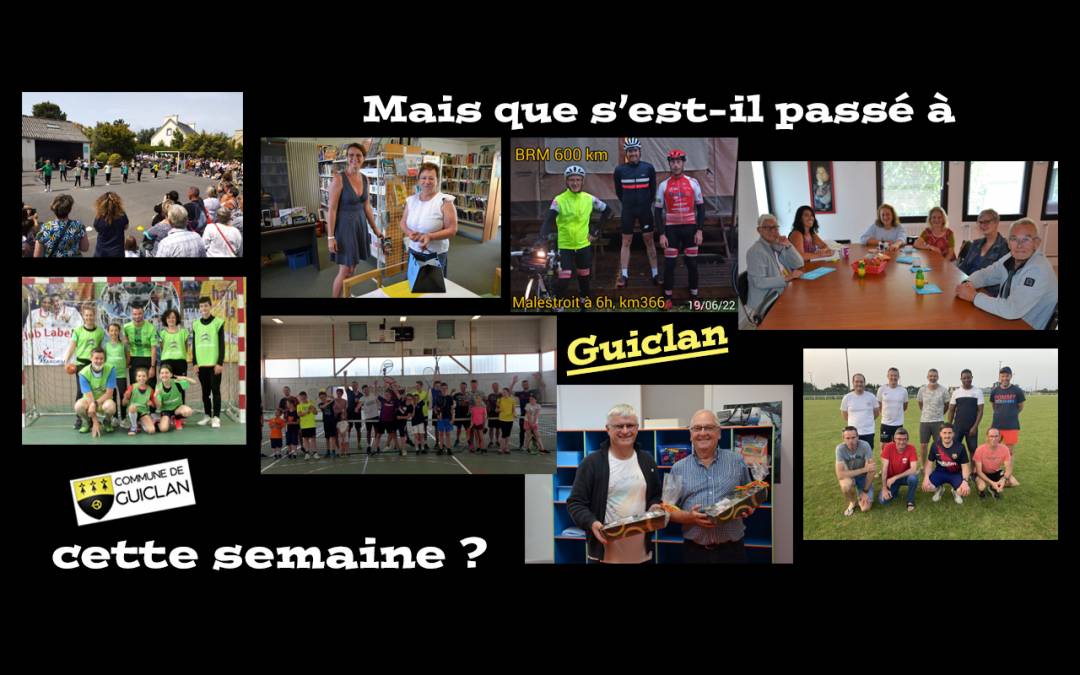 Actus de la semaine du 20 au 26 juin 2022