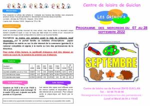 thumbnail of 2022 PROG CLSH MERCREDIS SEPTEMBRE