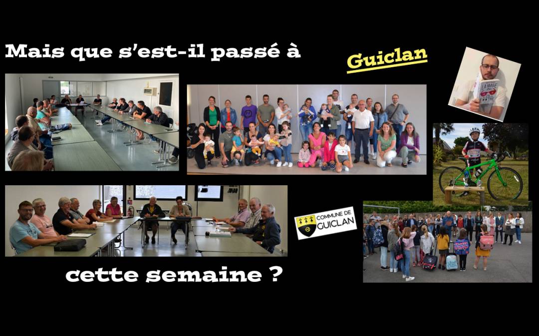 Actus de la semaine du 29 août au 4 septembre 2022