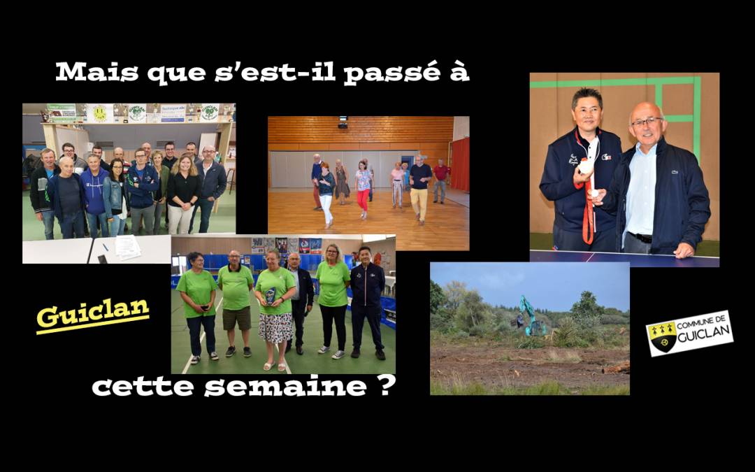 Actus de la semaine du 5 au 11 septembre 2022