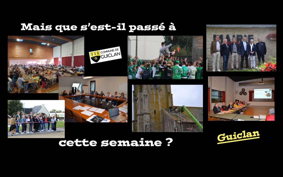 Actus de la semaine du 26 septembre au 2 octobre 2022
