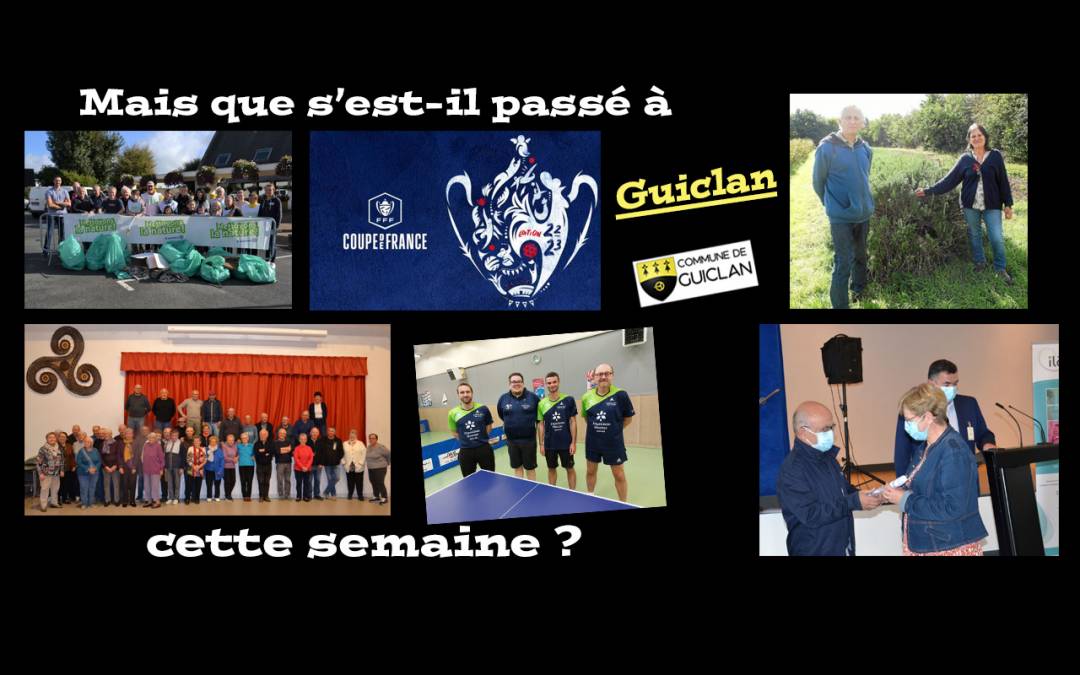 Actus de la semaine du 3 au 9 octobre 2022