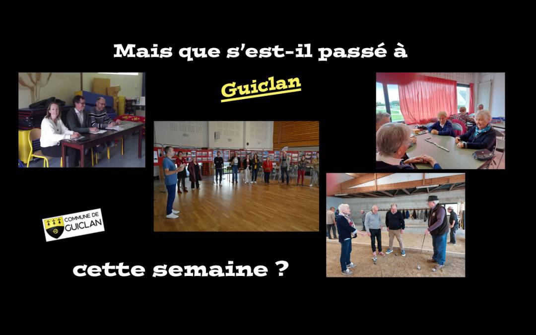 Actus de la semaine du 17 au 23 octobre 2022