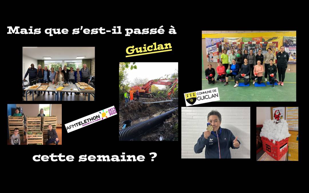 Actus de la semaine du 14 au 20 novembre 2022