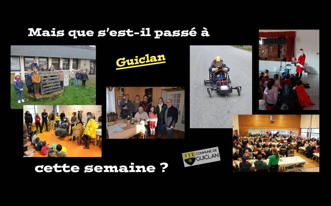 Actus de la semaine du 28 novembre au 11 décembre 2022
