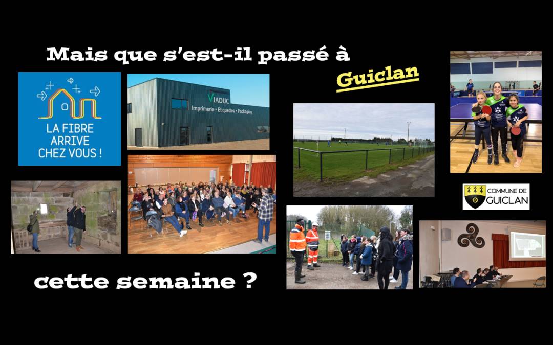 Actus de la semaine du 23 au 29 janvier 2023