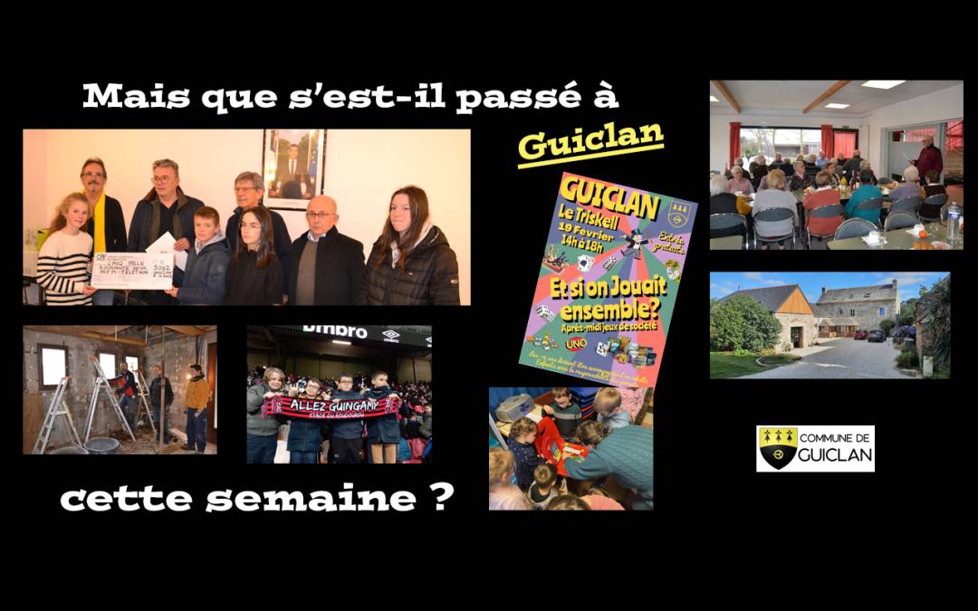 Actus de la semaine du 30 janvier au 5 février 2023