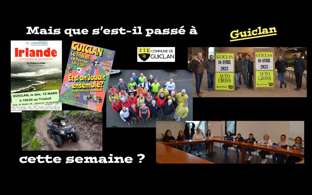 Actus de la semaine du 6 au 12 février 2023
