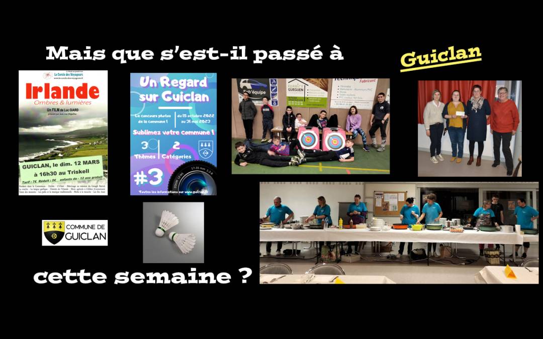 Actus de la semaine du 13 au 19 février 2023