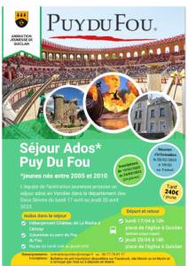 thumbnail of Flyer Puy du Fou – Ados du 17 au 20 avril 2023