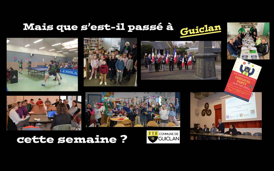 Actus de la semaine du 20 au 26 mars 2023