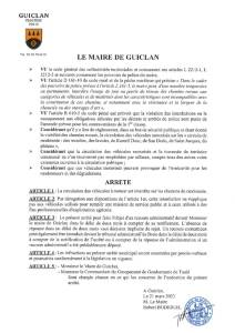 thumbnail of ARRETE CHEMINS VEHICULES MOTEUR