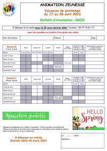 thumbnail of Bulletin Inscription ADOS Printemps 2023