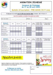 thumbnail of Bulletin Inscription PRE ADOS Printemps 2023