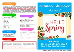 thumbnail of Programme JUNIORS Printemps 2023