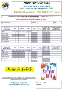 thumbnail of Bulletin Inscription PRE ADOS Août 2023