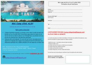 thumbnail of Bulletin pré-inscription Camp Juillet 2023