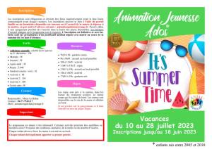 thumbnail of Programme ADOS Juillet 2023