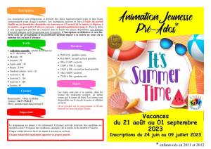 thumbnail of Programme PRE ADOS Août 2023