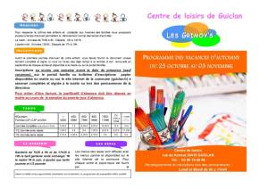 thumbnail of PROGRAMME CLSH VACANCES TOUSSAINT 2023 PROVISOIRE