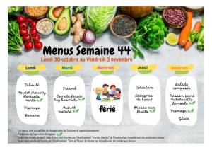 thumbnail of MENUS SEMAINE 44