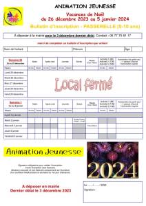 thumbnail of Bulletin Inscription PASSERELLE Noël 2023