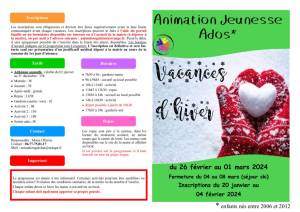 thumbnail of Programme ADOS Hiver 2024