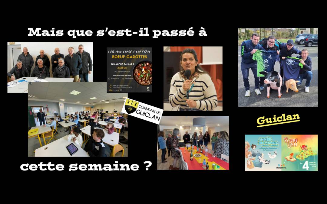 Actus de la semaine du 11 au 17 mars 2024