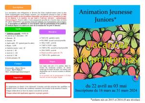thumbnail of Programme JUNIORS Printemps 2024